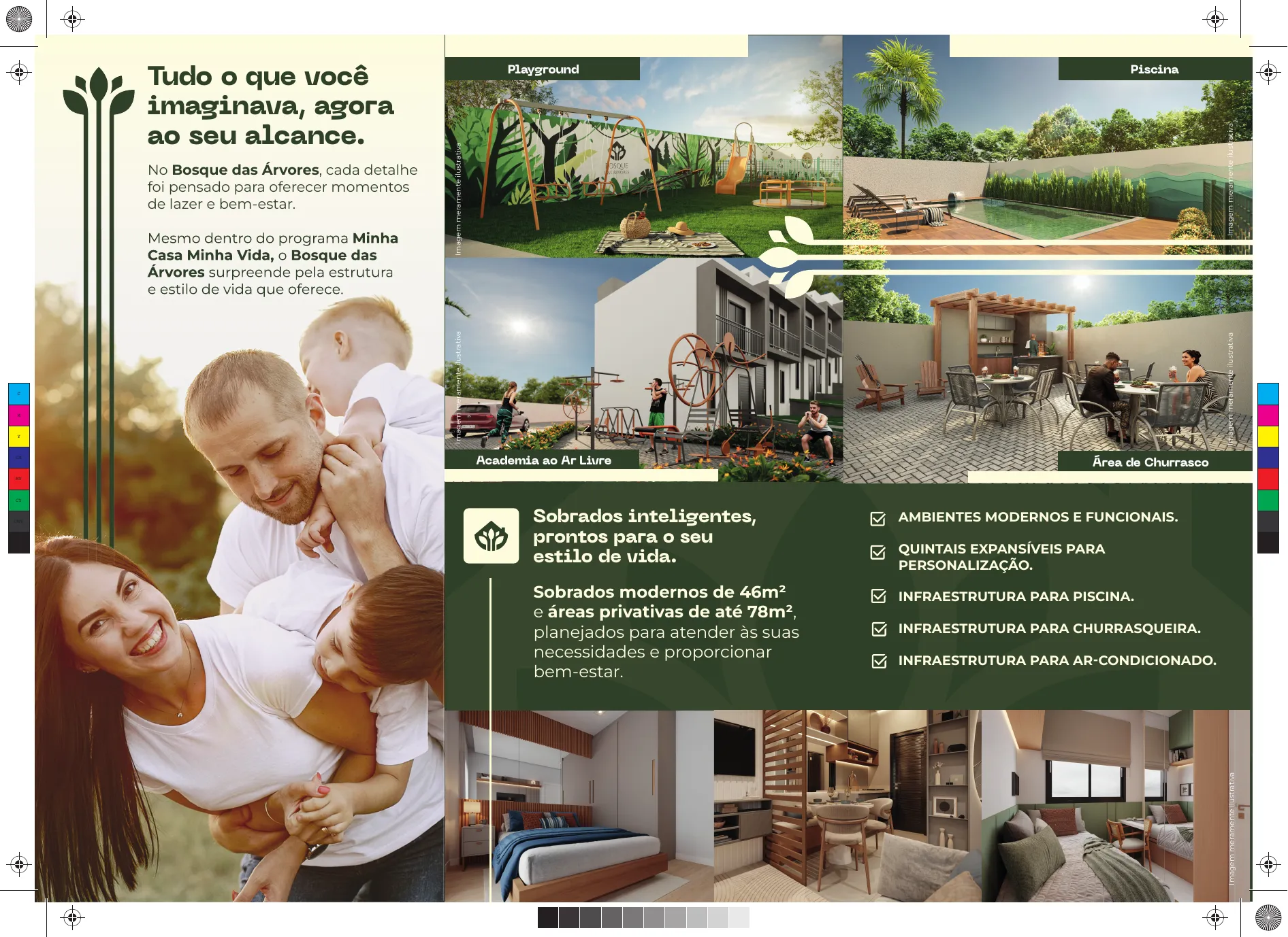 Folder de lançamento, lado interno