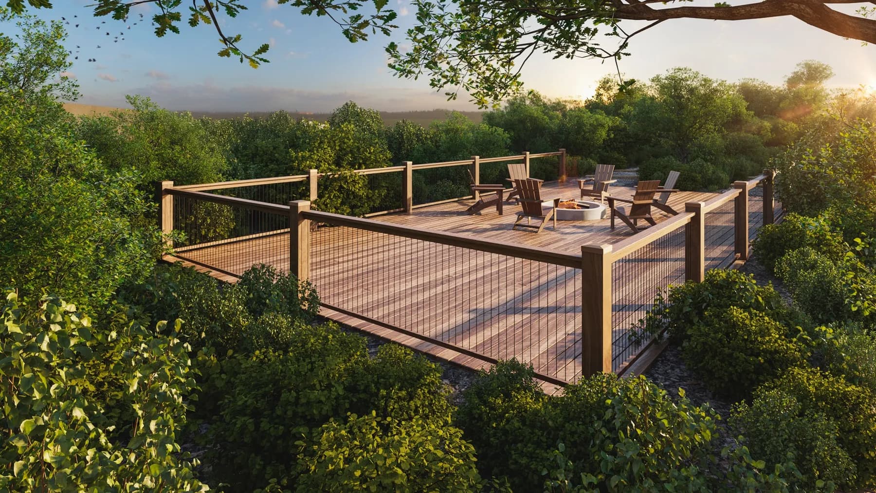 Mirante com fire pit