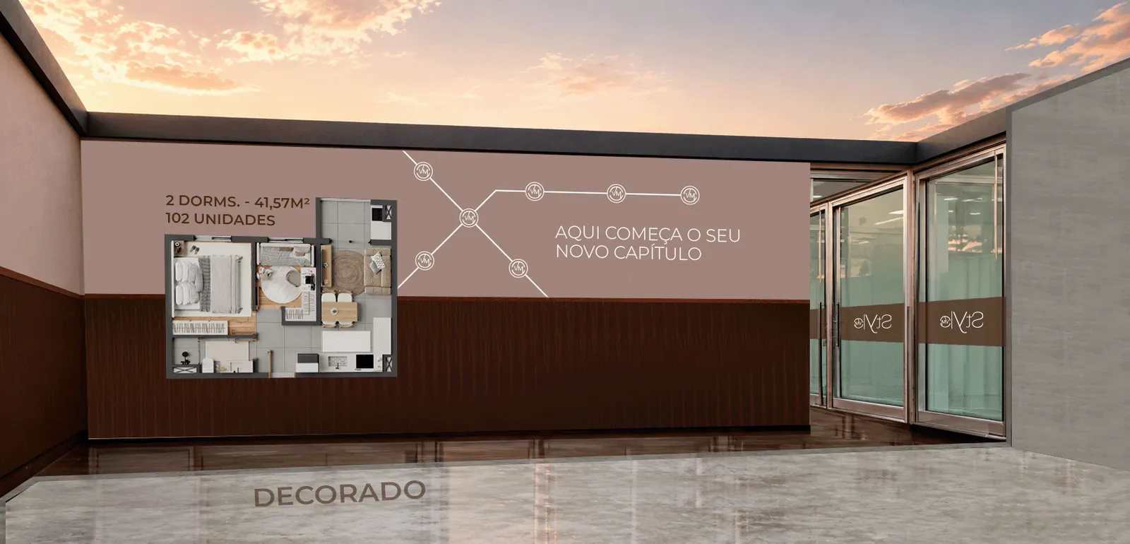 Parede do decorado — Plantas e mapa de mobilidade
